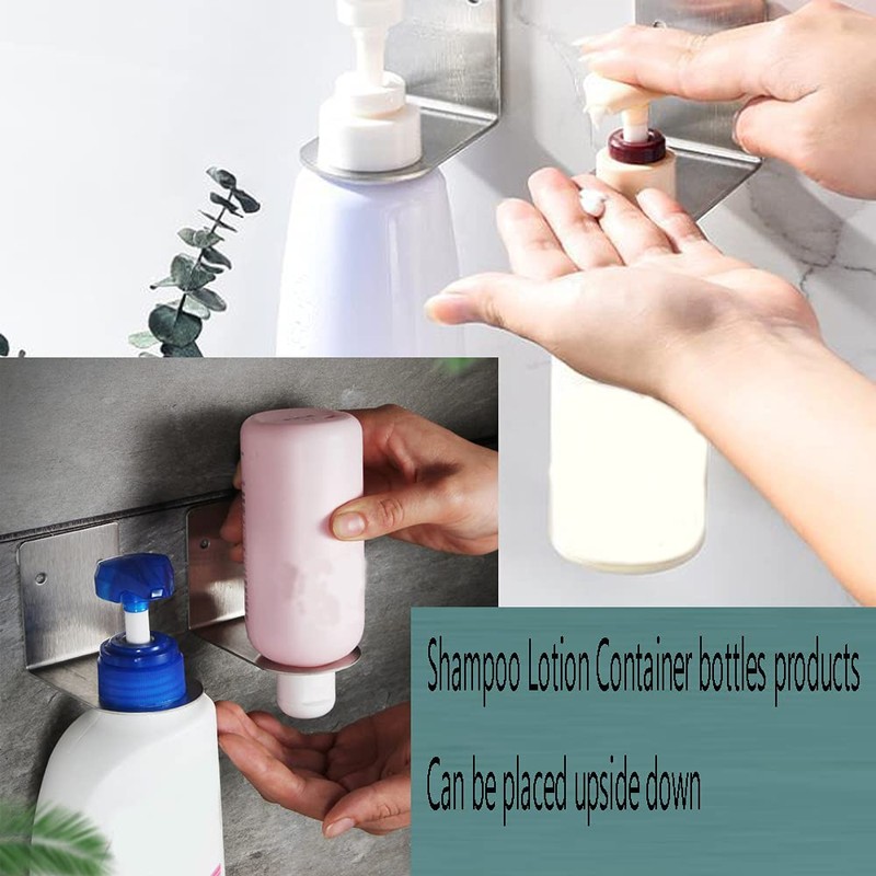 BiJun Wall Mounted Soap Bottle Dispenser Holder, Hand Pump, Bottle