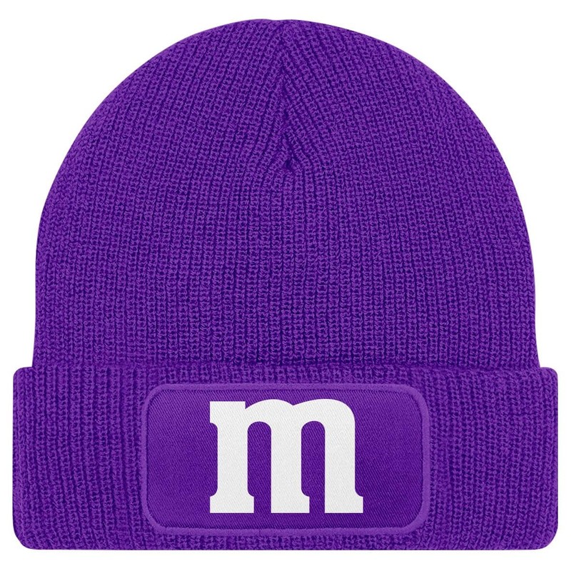 MoonWorks® Men's Beanie Patch Knitted Hat with Letter M Print