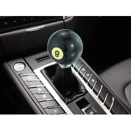 Lunsom Round Shift Knob, 8 Billiard Gear Shifter Lever Head Shift Ball Car Stick Handle Fit Most Automatic Manual Transmission Vehicle(M8x1.25,8 Black)