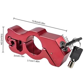 YOYIAG Universal Motorbike Brake Lock: Motorcycle Handlebar Lock with Key, Motorcycle Locks Anti Theft for Scooters, Motorcycles, Sports Bikes, Mountain Bike, ATVs(Red)