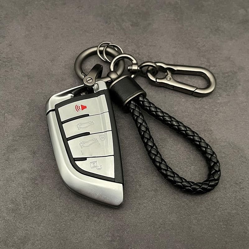 Rockyu Keychain, Men's, Women's, Genuine Leather, Braided Leather Key Ring,