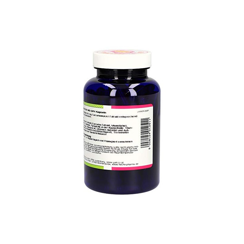 Gall Pharma Curcuma 200 mg GPH Capsules, 180 Capsules