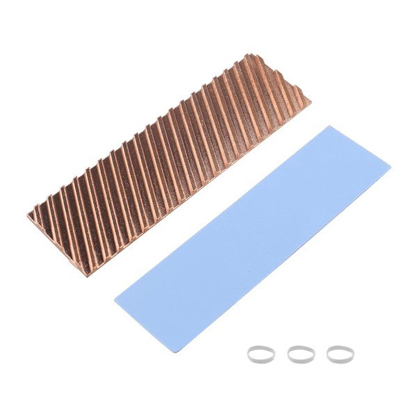 ZDE M.2 SSD Heatsink 70x20x2mm Copper Heatsink with Silicone Thermal
