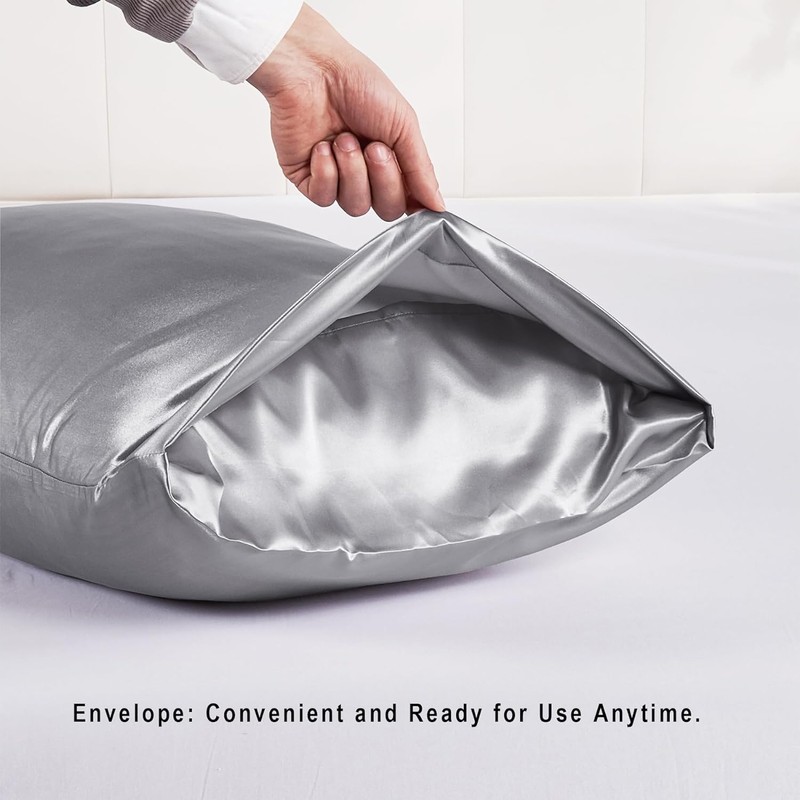 2packs Pillowcase - Pure Silk Pillowcase for Women Men 48X74cm