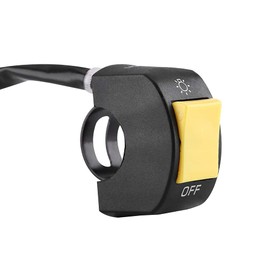 7/8 Inch Motorcycle Handlebar Switch Control, LED Headlight On/Off Switch for Motorcycle Handlebar Mount with Button (Yellow)