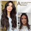 QAUARUMSUN Clip in Hair Extensions 24 Inch 4pcs Long Wavy