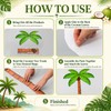 Dunzoom 4 Pack Jointed Palm Trees, Cardstock Paper Palm Tree