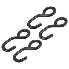 sourcing map Ratchet Strap S Hook 9mm Load 3306 Lbs for 1.2" Tie Down Strap Webbing Car Truck Trailer Pack of 4