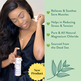 Bare Botanics 8oz Topical Magnesium Spray | Pure Magnesium Oil Spray for Soothing Sore Muscles | Magnesium Chloride Spray for Sleeping & Magnesium Body Spray for Recovery
