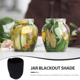 4 Fundas de Tela Opaca Negras Ideales para Proteger Vasos para Germinar en Jardinería para Frascos de Germinación, Reutilizables y Fáciles de Limpiar