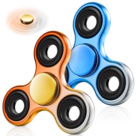 Fidget Spinner 2 Pack for Adults, Sensory Fidget Spinners for Kids 8-12 with ADHD Autism, Anxiety Stress Relief Fidget Toys Adults,Birthday Party Favors Gifts Classroom Prize for Kids
