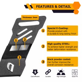 RI For 2022-2024 Polaris RZR Pro R / R 4 Steel 10-11" Hood LED Light Bar Mounts