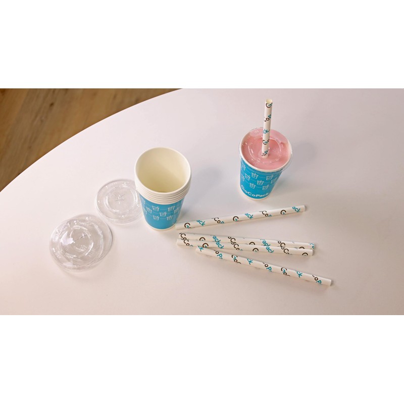 GoCoPack Paper Smoothie Cup Set: Pack of 30-12oz (340ml) Paper