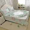 FADFAY Shabby Green Floral Bed Sheet Set Twin XL Cotton
