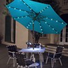 Blissun 9 ft Solar Umbrella 32 LED Lighted Patio Umbrella