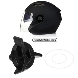 LT Easiyl 12Pcs Motorcycle Helmet Screws Plastic Fixing Screws with Washers Helmet Visor Screws Motorcycle Helmet Replacement Parts, Black