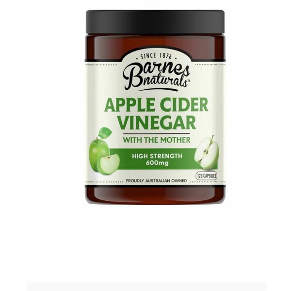Barnes Naturals Apple Cider Vinegar High Strength 600mg 120 Capsules