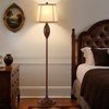 Luvkczc Vintage Floor Lamp - Brown Carved Resin with Hollow