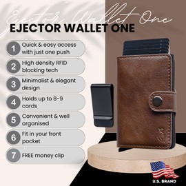 RFID Wallet for Men with Money Clip - PU Leather Mens Wallet Credit Card Holder - Minimalist Wallet for Men - Slim Wallet for Men - Front Pocket Wallets for Men - RFID Wallet Women Favorite