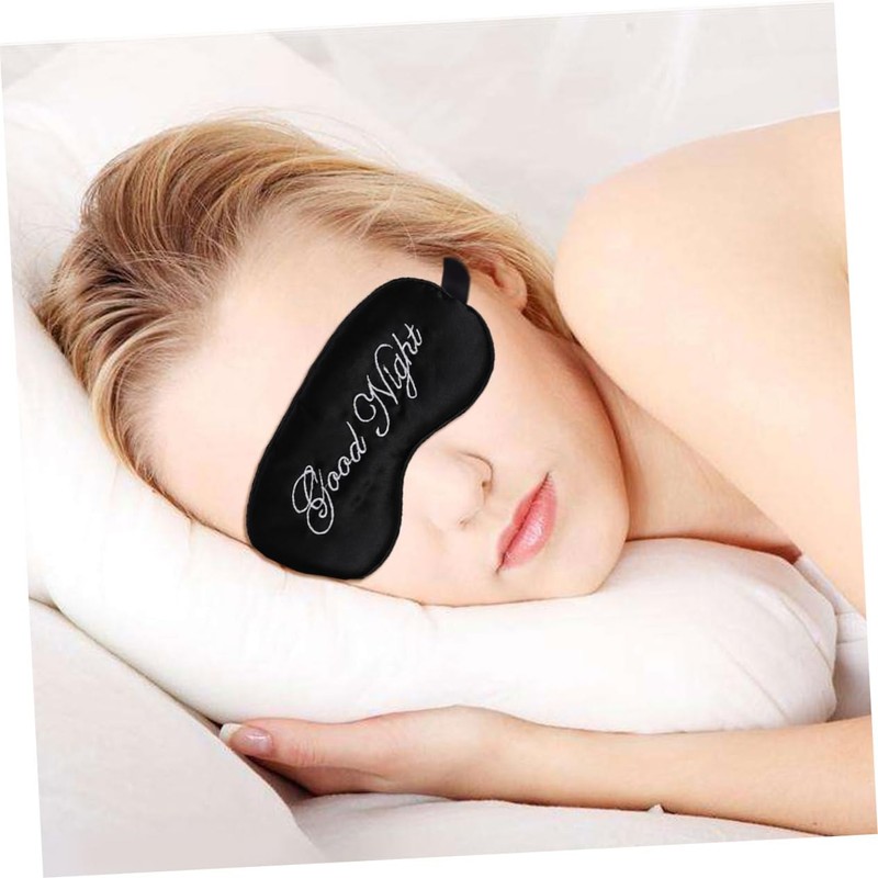 WOONEKY Travel Eye Mask for Airplane Sleep Large Silk Eye