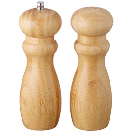 Bamboo Natural Wooden Bamboo Salt & Pepper Mill Spice Grinder Storage Shaker Pot 207723