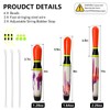 QualyQualy Fishing Floats, Weighted Catfish Pole Floats, High Visibility Wood