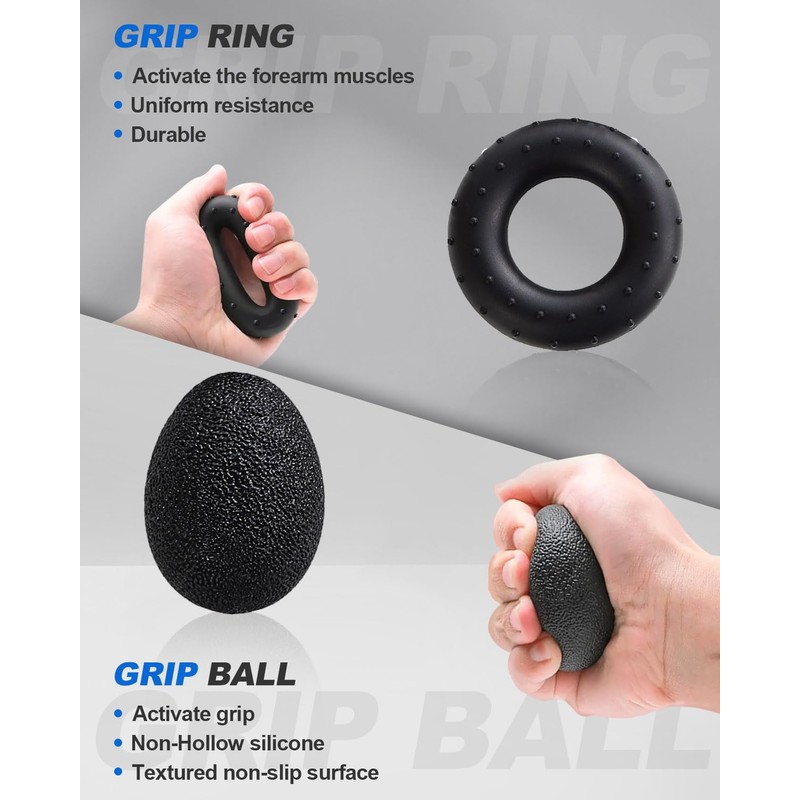 Victoper Grip Strength Trainer Set, 5-in-1 Adjustable Hand Gripper Kit