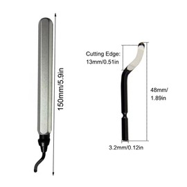 Deburring Tool Set, Universal Hand Edge Deburring Cutter, 360° Rotating Burr Remover with 10 Blades Replacement for 3D Printer, Plastic, Resin, Metal (Blue)