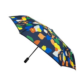 SMATI Folding Umbrella Design in France - Fully Fibreglass Frame - Extremely Strong - Windproof - Automatic Opening, blue