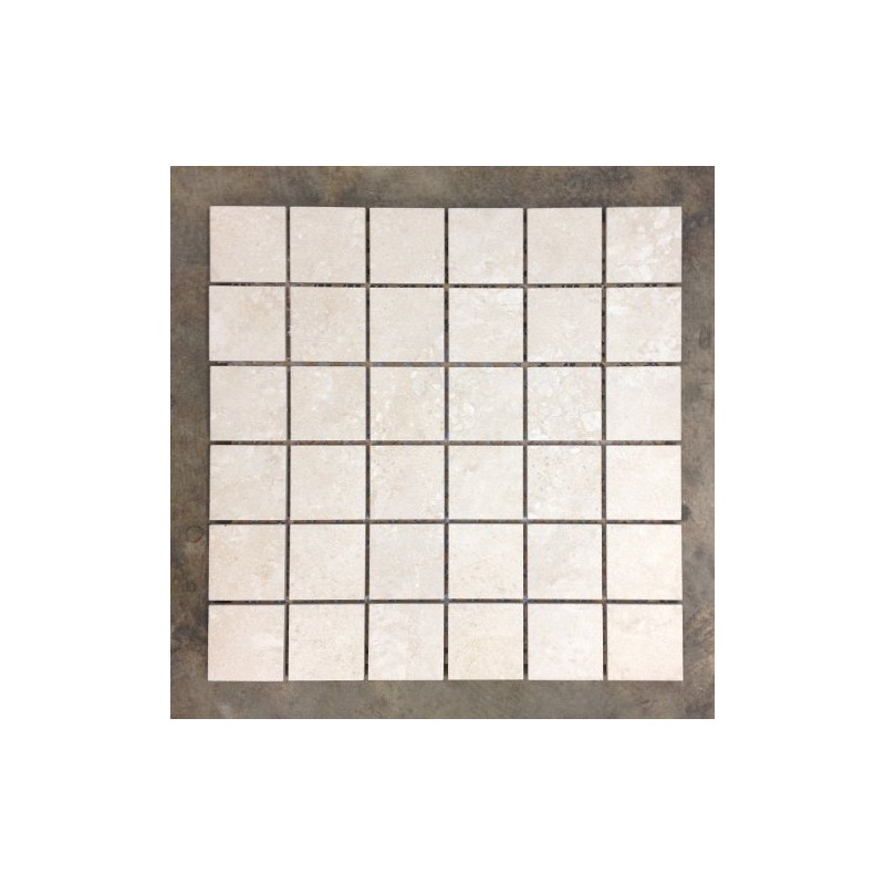 2x2 Beige Matte Porcelain Mosaic Floor and Wall Tile