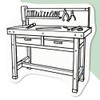 4 x Small 50mm 'Tools Workbench' Permanent Sticker Decals for