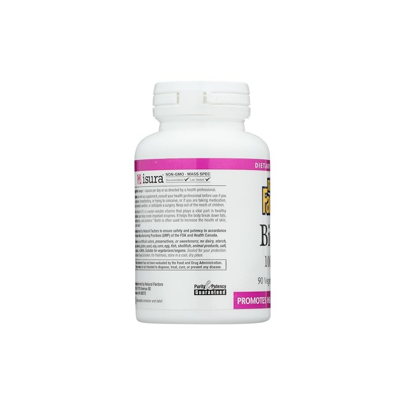 Natural Factors Natural Factors Biotin 1000 mcg 90 Vegetarian Capsules