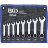 BGS 32140 Combination Spanner Set, Inch Sizes, Extra Short, 3/8