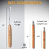 High-Quality Wood Carving Tools Set of 4 Fishtail Chisels and