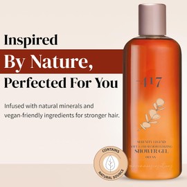 -417 -417 Dead Sea Cosmetics Gel de ducha hidratante fresco, antienvejecimiento y nutritivo delicado gel de ducha diario – con aceite de semilla de uva y aloe vera – Colección todo natural Serenity Legend
