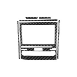 NVCNX Real Carbon Fiber Compatible with Subaru Impreza 2017-2023 / Crosstrek 2018-2023 2019 2020 2021 2022 Accessories Car Dash Infotainment System Cover Interior Trim Sticker Decal Black - A 6PCs