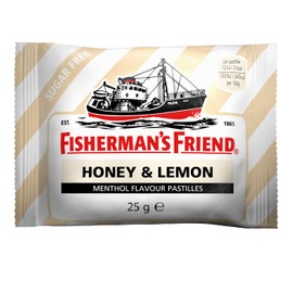 Fisherman’s Friend Honey & Lemon Lozenges, Sugar Free Extra Strong Menthol Throat Lozenges, Pack of 24 (25g)