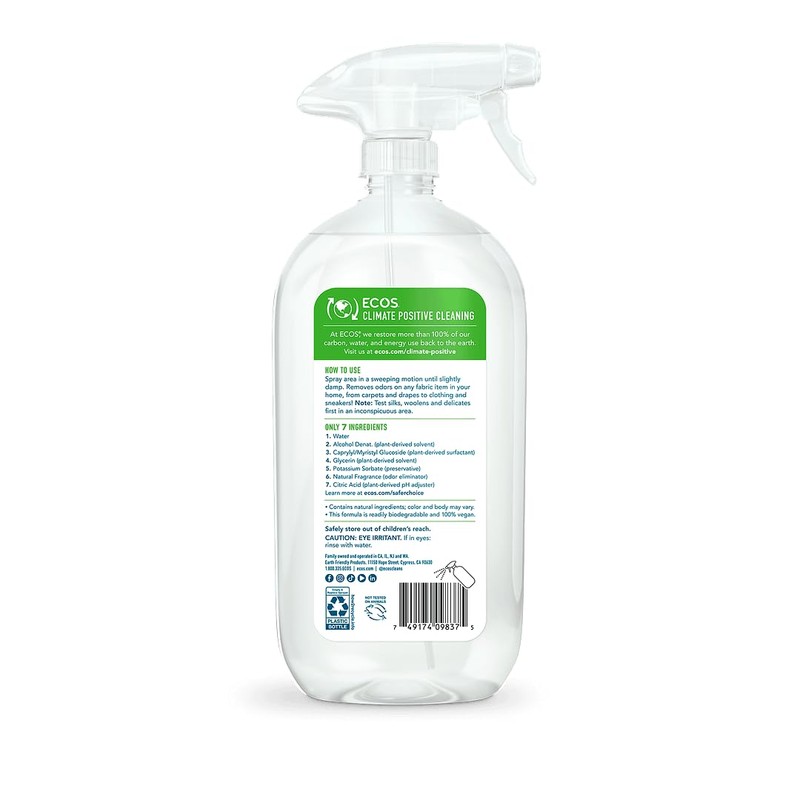ECOS Breeze Lemongrass Fabric Refresher & Odor Eliminator, 20 fl.