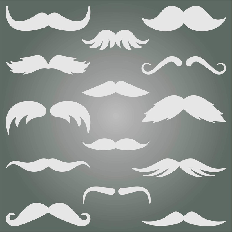 Mustache Stencil 6.5 x 6.5 Inch (M) - Mixed Media
