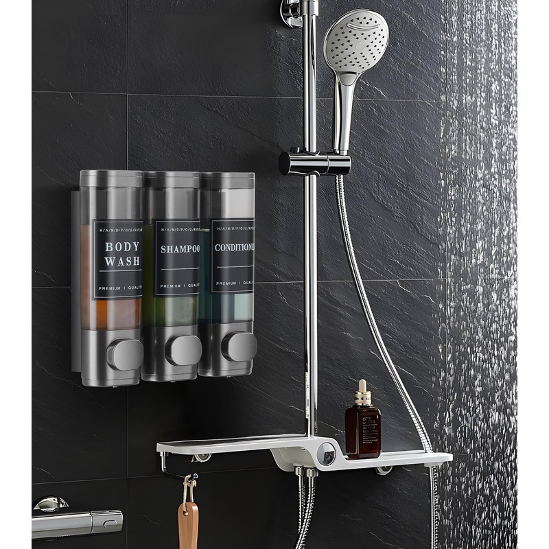Cabo Deseado Shower Soap Dispenser Wall Mounted No Drill Shampoo