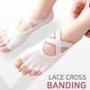 Help Green Non-Slip Open-Toe Pilates Yoga Socks for Foot Protection TS12443809/Pink