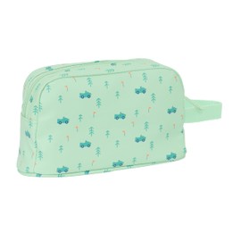 Safta PREESCOLAR COCHES Breakfast Bag Thermos Flask, Recyclable Fabric, Portable, Quality and Maximum Resistance for Meals, Recreation, 21.5 x 6.5 x 12 cm, Water Green, Sea Green, Green (sea green),