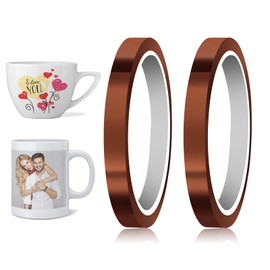 cobee Heat Resistant Tape 10 x 33mm 2 Rolls High Temperature Tape Heat Transfer Tapes Thermal Tape Sublimation Tape Heat Tape for Sublimation for Electronic Printing