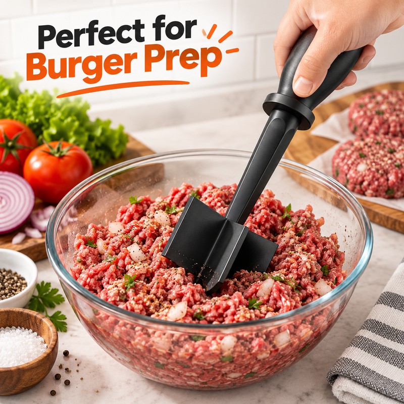 Manual Meat Chopper Tool – 5 Blade Ground Beef Shredder