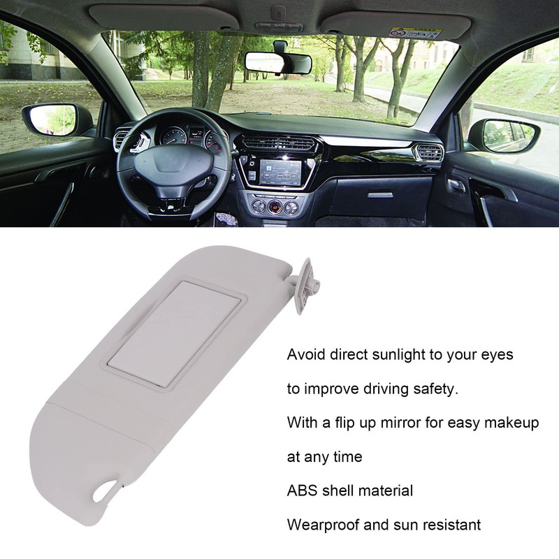 Car Inner Left Driver Sun Visor Anti-Glare Sun Protection Grey