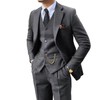 Herringbone Tweed 3 Piece Mens Suits Wool Blend Formal Party