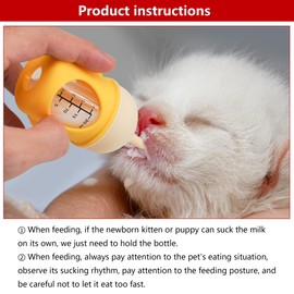 YeulYuuri Puppy Bottles for NursingKitten Bottles for NursingPet Feeding Bottle(Yellow- 20ml)