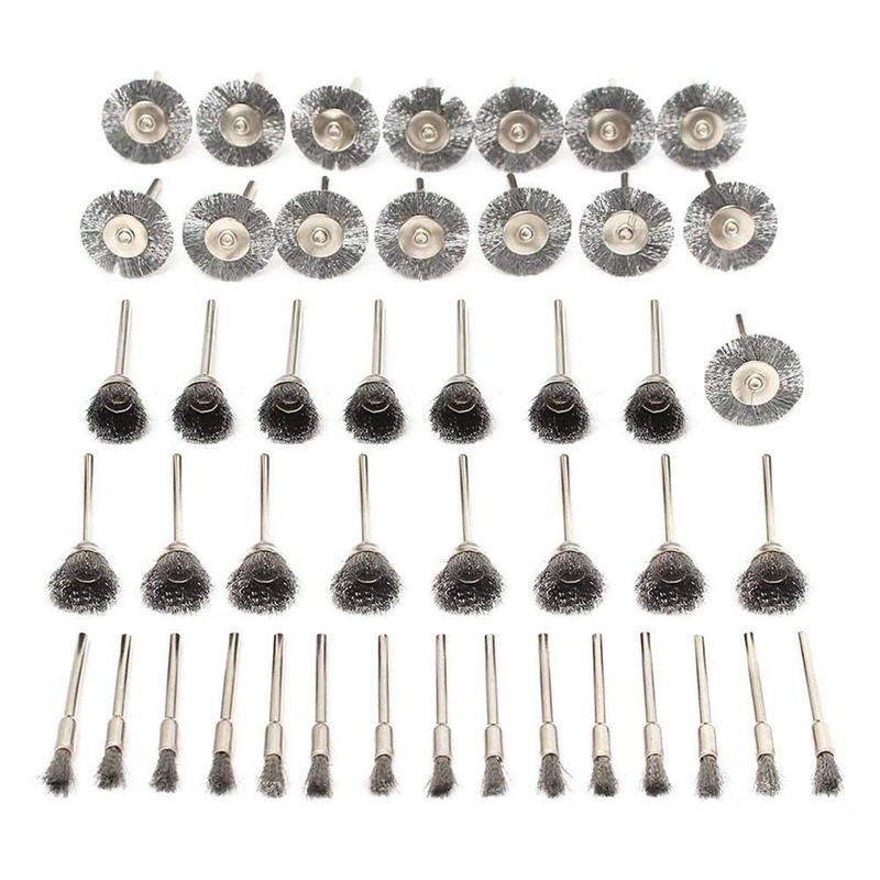 Bestgle 45pcs Steel Wire Wheel Brushes Polishing Set Buffing Accessories