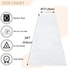 MODFUNS White Aisle Runner Wedding Carpet Runner 4x30FT Velvet Fabric