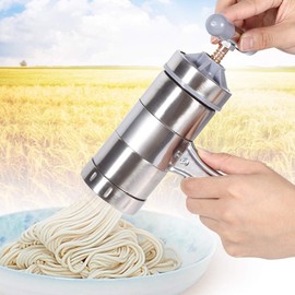 1 Portable Manual Press Machine with Citrus Juicer for Ramen Noodle Maker + Pasta + Pasta Machine Passatelli Pasta Stainless Steel